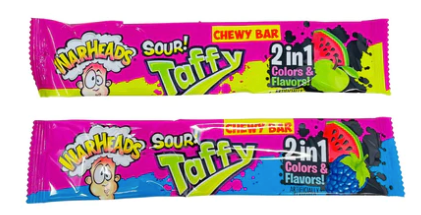 Warheads Sour Taffy Bars 2in1