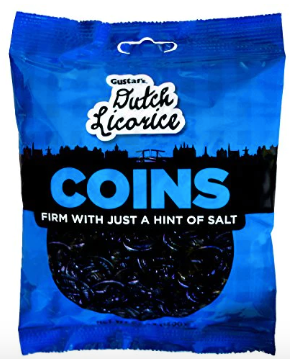 Gustaf's Dutch Black Licorice Coins