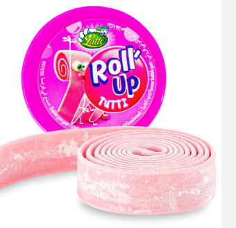 Lutti Tutti Frutti Roll Up Bubble Gum - British