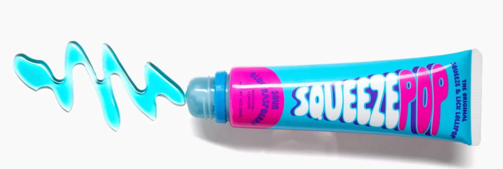 Squeeze Pop Sour Blue Raspberry Tube