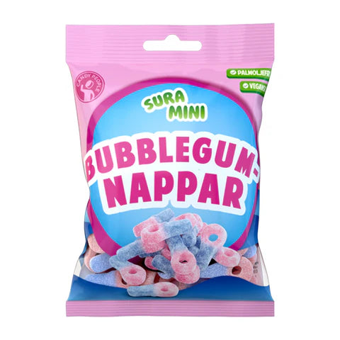 Sour Mini Bubblegum Soothers (Bubblegum-Nappar)