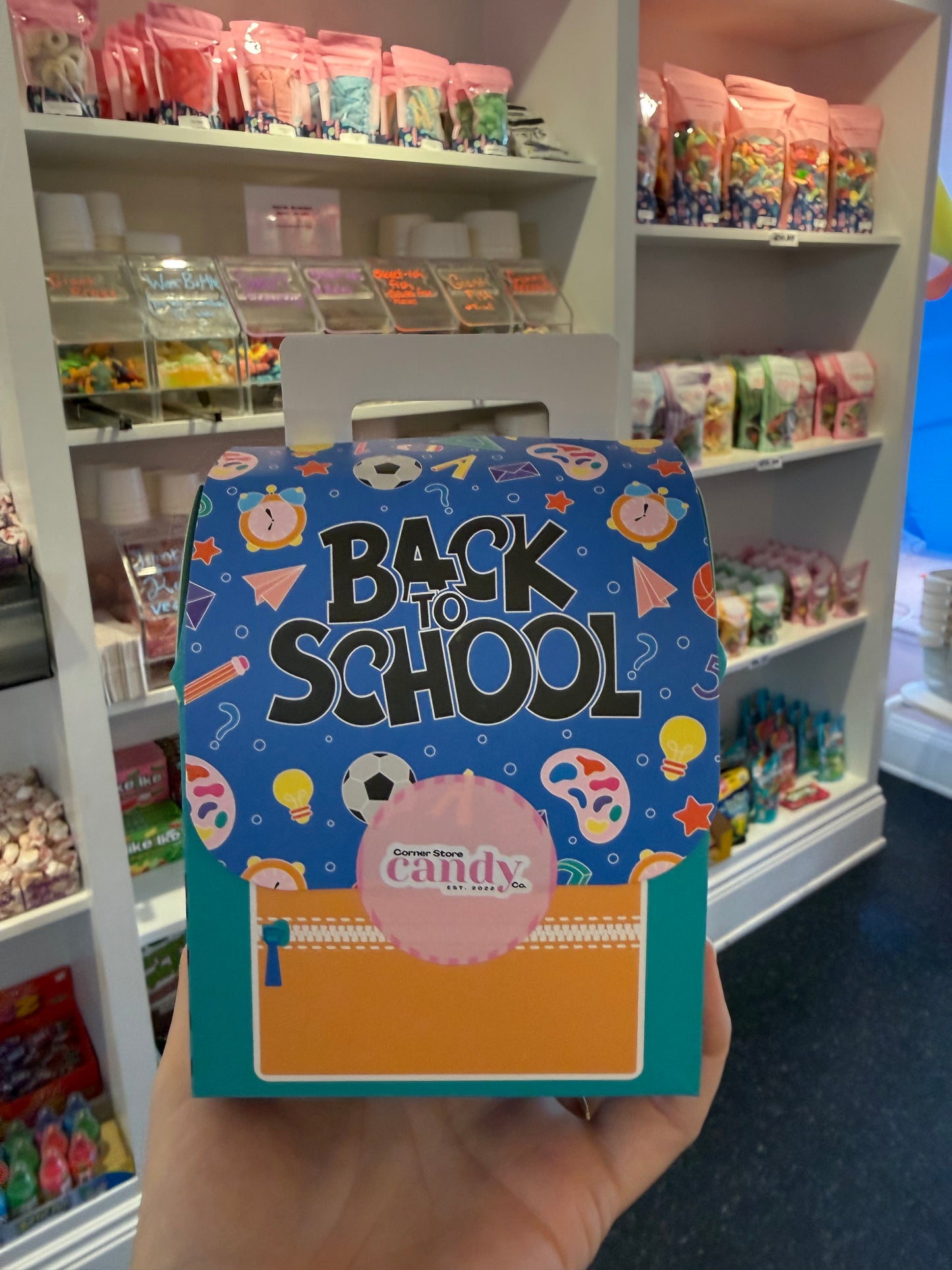 Back to School Backpack Gift Box with 150g Gummy Mix
