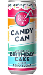 Candy Can Birthday Cake - Sparkling Drink- Zero Sugar