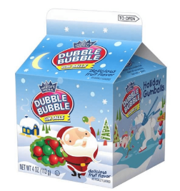 Dubble Bubble Gumball Christmas Milk Carton