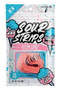 Sour Strips Cotton Candy