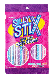 Worlds Silly Stix Sour Filled Straws