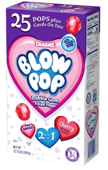 Charms Valentine Blow Pop Friendship Exchange Kit- 25 pcs