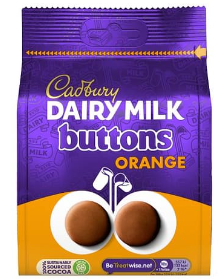 Cadbury Dairy Milk Buttons - Orange - British
