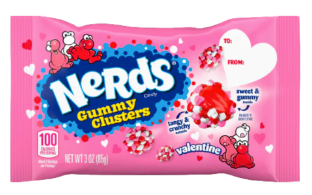 Nerds Valentine's Gummy Clusters Share Pouch