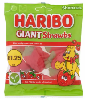 Haribo Giant Stawbs - British