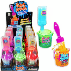 Paint Splash Lollipop with Sour Dip