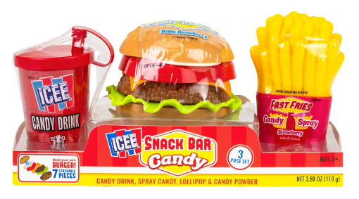 Icee Snack Bar Candy 3pc Set (Fries, Burger, Slushie)