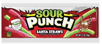 Sour Punch Santa Straws