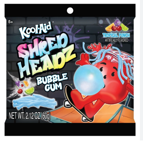 Kool-Aid Shred Headz- Tropical Punch Bubblegum