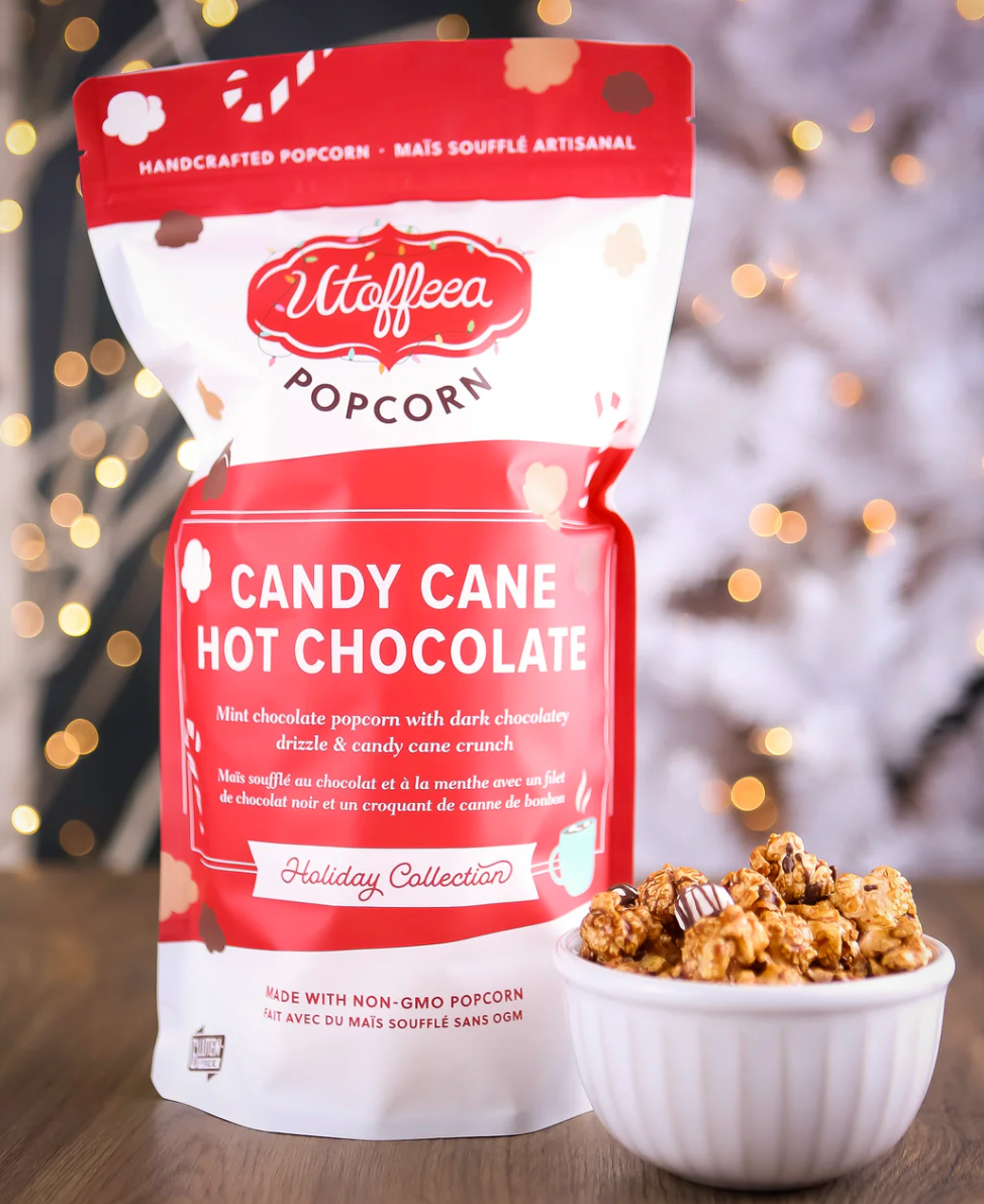 UTOFFEEA Candy Cane Hot Chocolate Popcorn