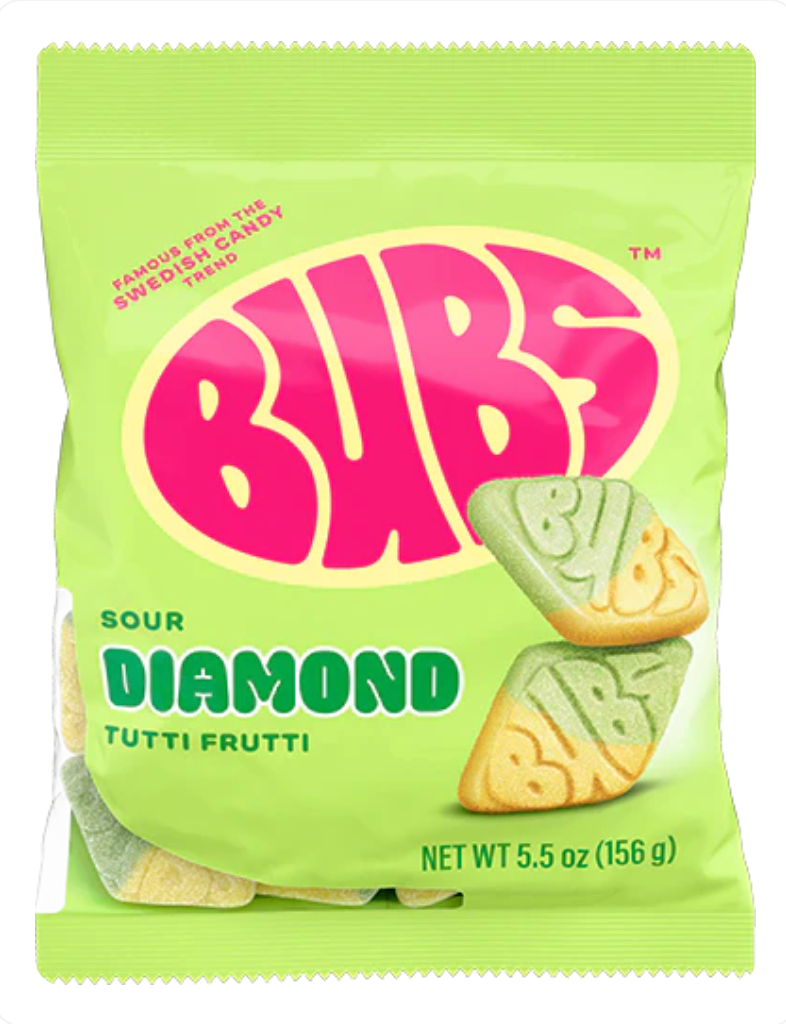 Bubs Sour Diamond Tutti Frutti