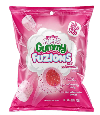 Stuffed Puffs Gummy Fuzions Sour Watermelon