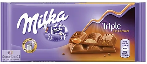 Milka Triple Caramel Milk Chocolate Bar