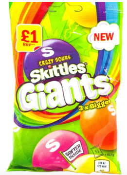 Skittles Giants Sour - UK
