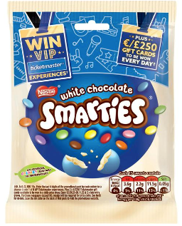 Nestle Smarties White Chocolate 100g - UK